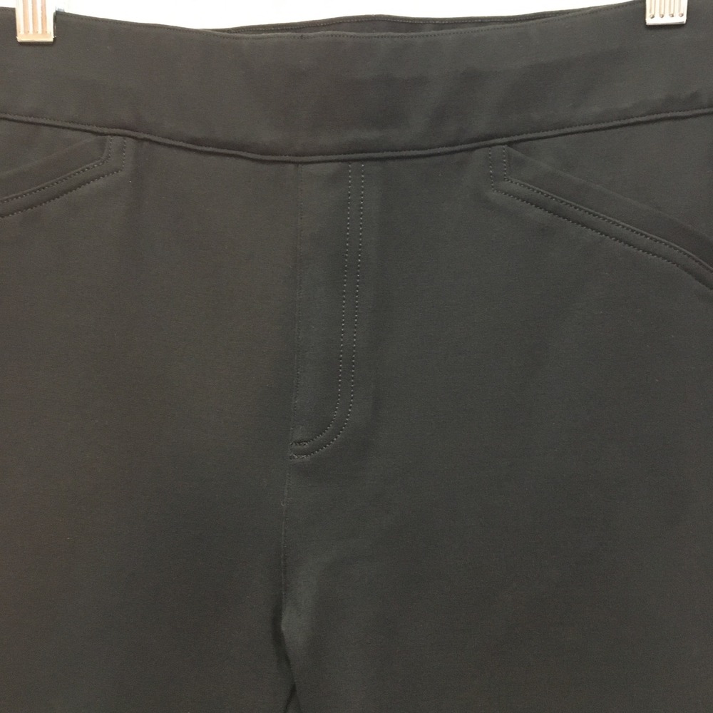 Spanx Smoothing Ponte Knit High Rise Leggings Women's Medium Black Office Mod - Picture 4 of 16
